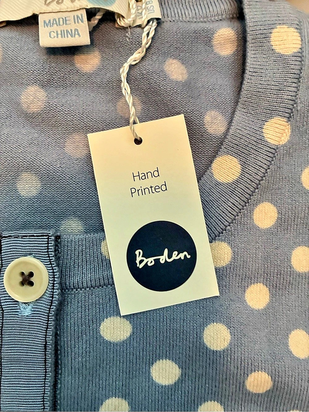 Boden Polka-dot Cardigan Sweater NWT - Picture 5 of 8